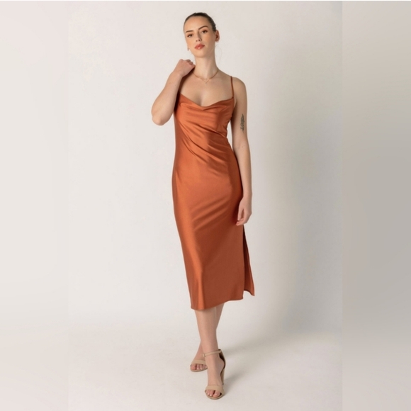 Copper Slip Dress NWT - Picture 4 of 5